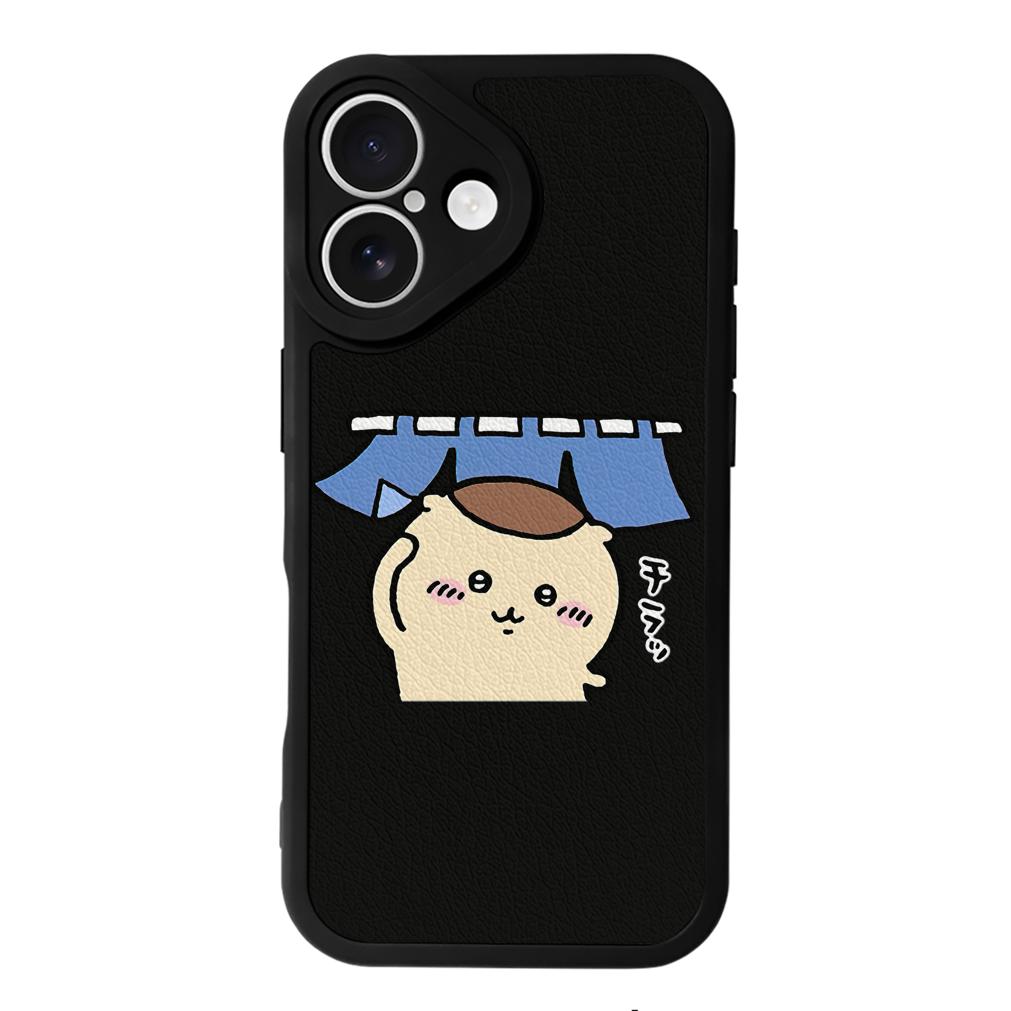 （画像用） ちいかわ くりまんじゅう Chii-kawa kuri manjū 【iPhone 16シリーズ対応】シリコンスマホケース（レザー調） 材質：シリコン